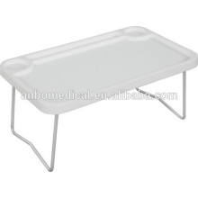 Pintado o acero inoxidable plegable mesa comedor con tapa de plástico